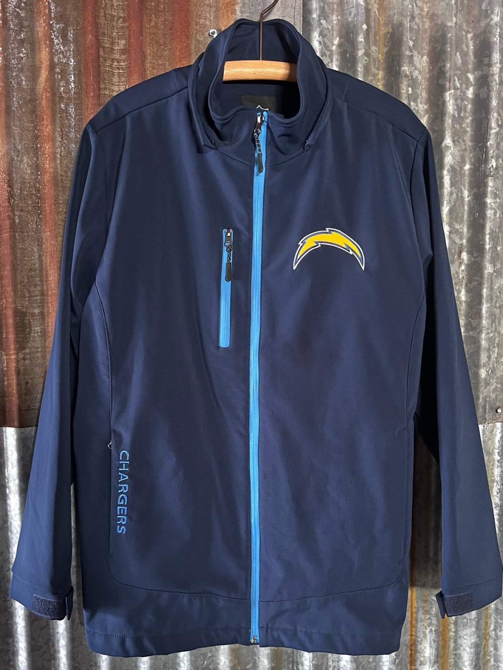 Chargers NFL Jacket Men’s XL Dark Blue "Soft Shell" Unused No Hood High Quality